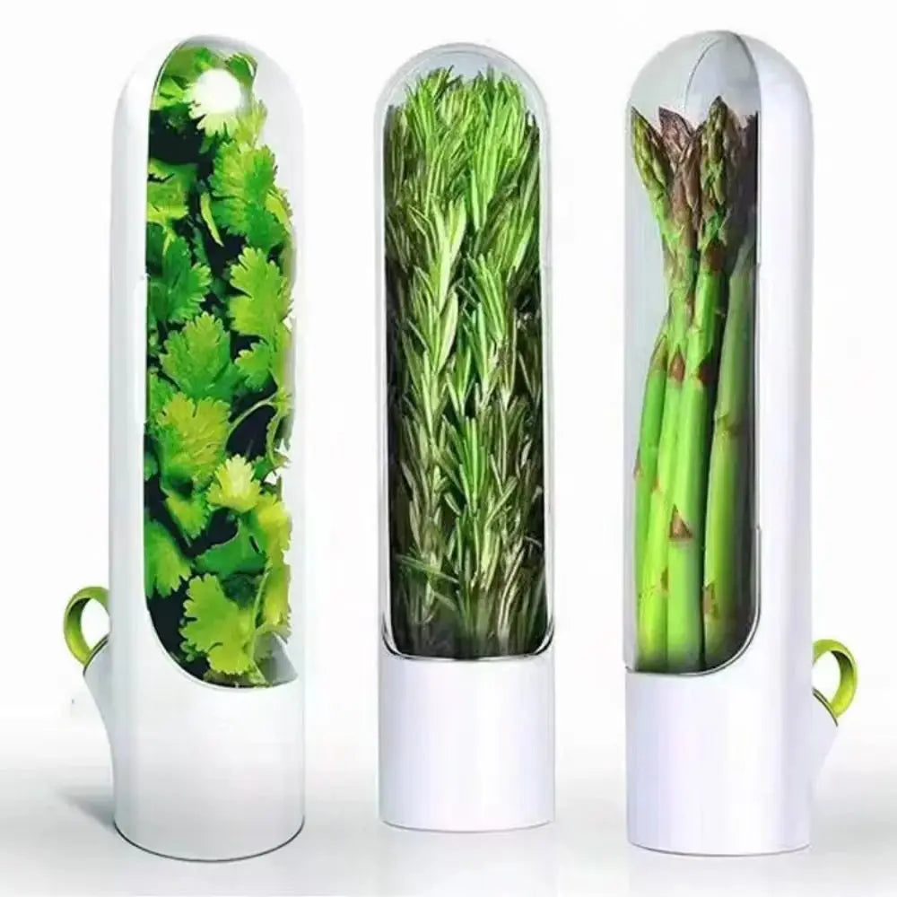 Recipiente de armazenamento Herb Saver, recipiente para ervas frescas, baunilha, vegetais, garrafa de preservação fresca para geladeira.