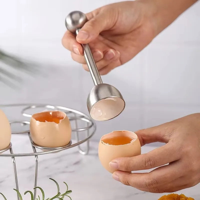 Egg Topper Premium em Aço – Cortador de Casca para Café da Manhã Prático e Elegante