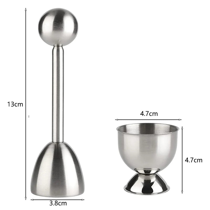 Egg Topper Premium em Aço – Cortador de Casca para Café da Manhã Prático e Elegante