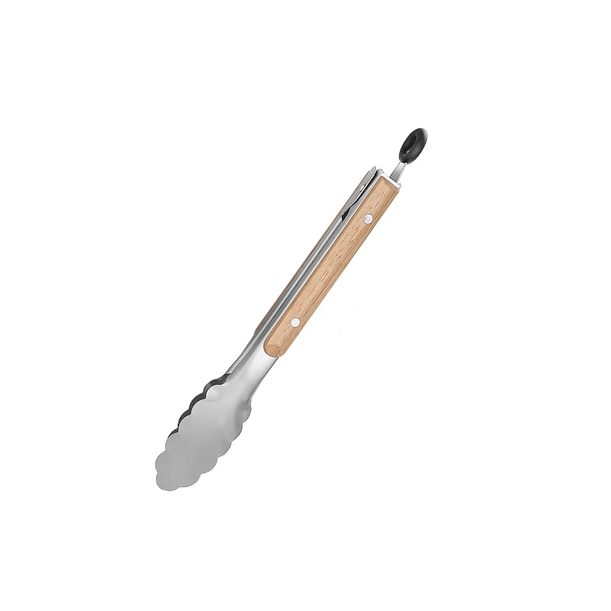 Pegador de Cozinha Inox com Cabo de Madeira – Ideal para Churrasco, Salada e Grel