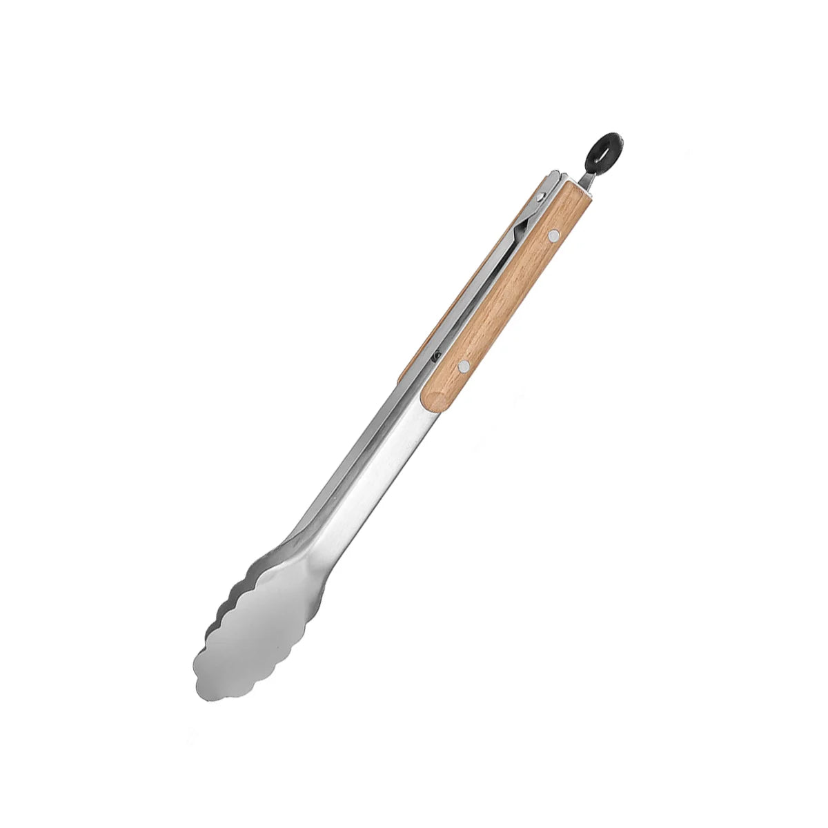 Pegador de Cozinha Inox com Cabo de Madeira – Ideal para Churrasco, Salada e Grel