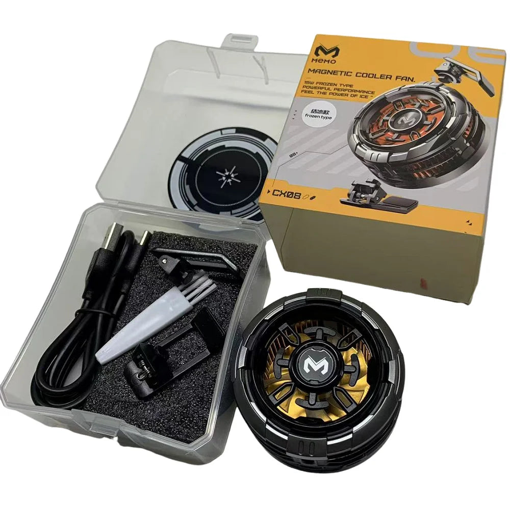 MEMO CX08 Cooler de alta potência para celular com braçadeira e ímã.