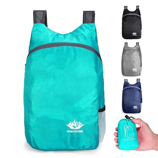 Mochila leve dobrável - Bolsa impermeável para atividades ao ar livre para caminhadas, viagens e uso diário.