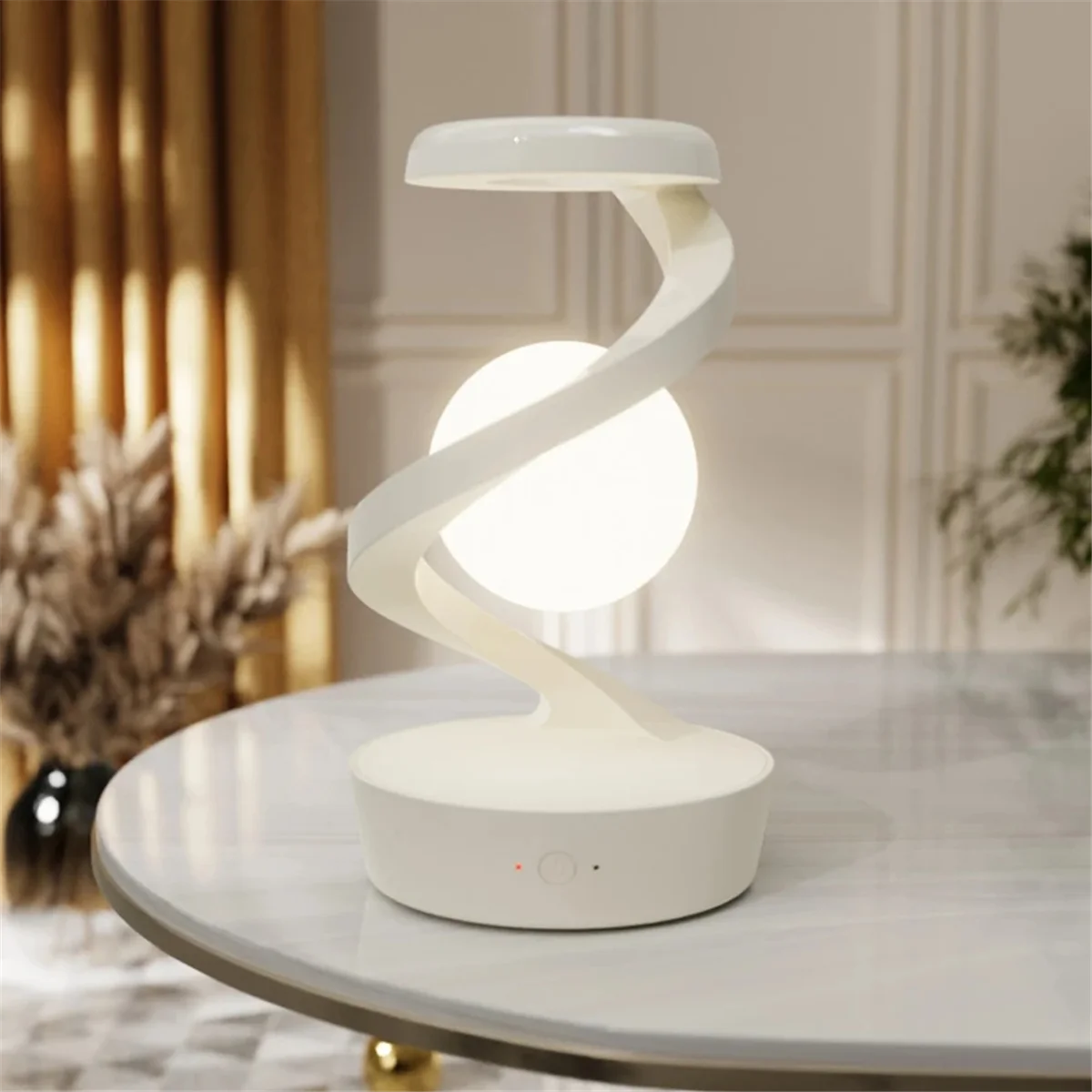 Luz Noturna LED Levitante 360° – Decoração Sofisticada com Carregador Sem Fio