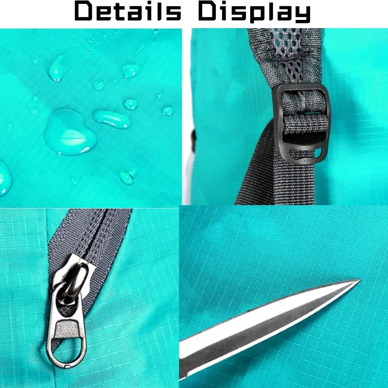 Mochila leve dobrável - Bolsa impermeável para atividades ao ar livre para caminhadas, viagens e uso diário.